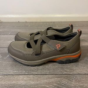 Propet Poppy Khaki and Burnt Orange Shoe Women's Size 6.5X (2E) Extra Wide